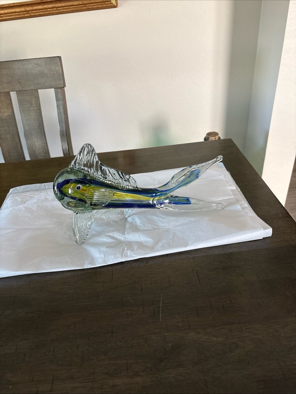 Hand Blown Glass Marlin ? Fish. EUC